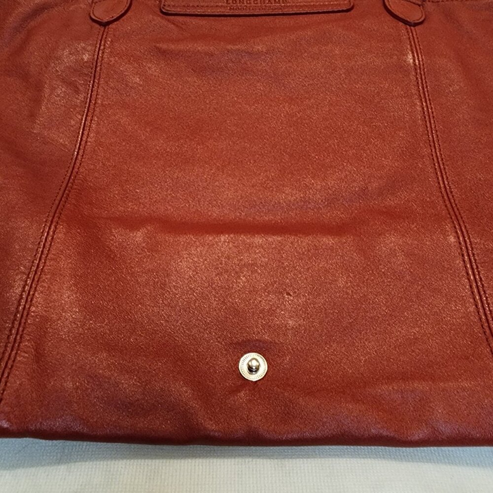 Longchamp | Leather Le Pliage Folding Tote Bag Large - Picture 6 of 9